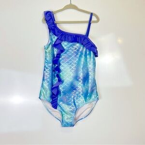 5 FOR $20 Girls Mermaid Inspired One-Shoulder Swimsuit